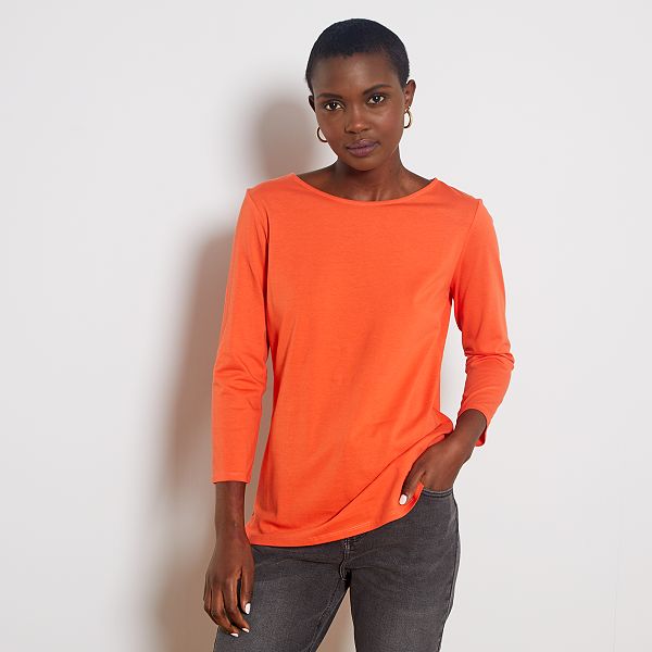t shirt femme orange