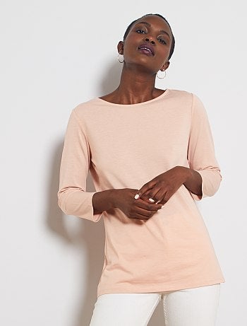 T-shirt basique col bateau - Kiabi