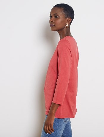 T-shirt basique col bateau - Kiabi