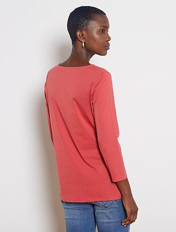 T-shirt basique col bateau - Kiabi