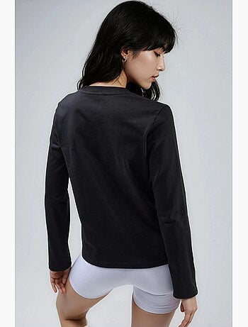 T-shirt basique col rond manches longues busem