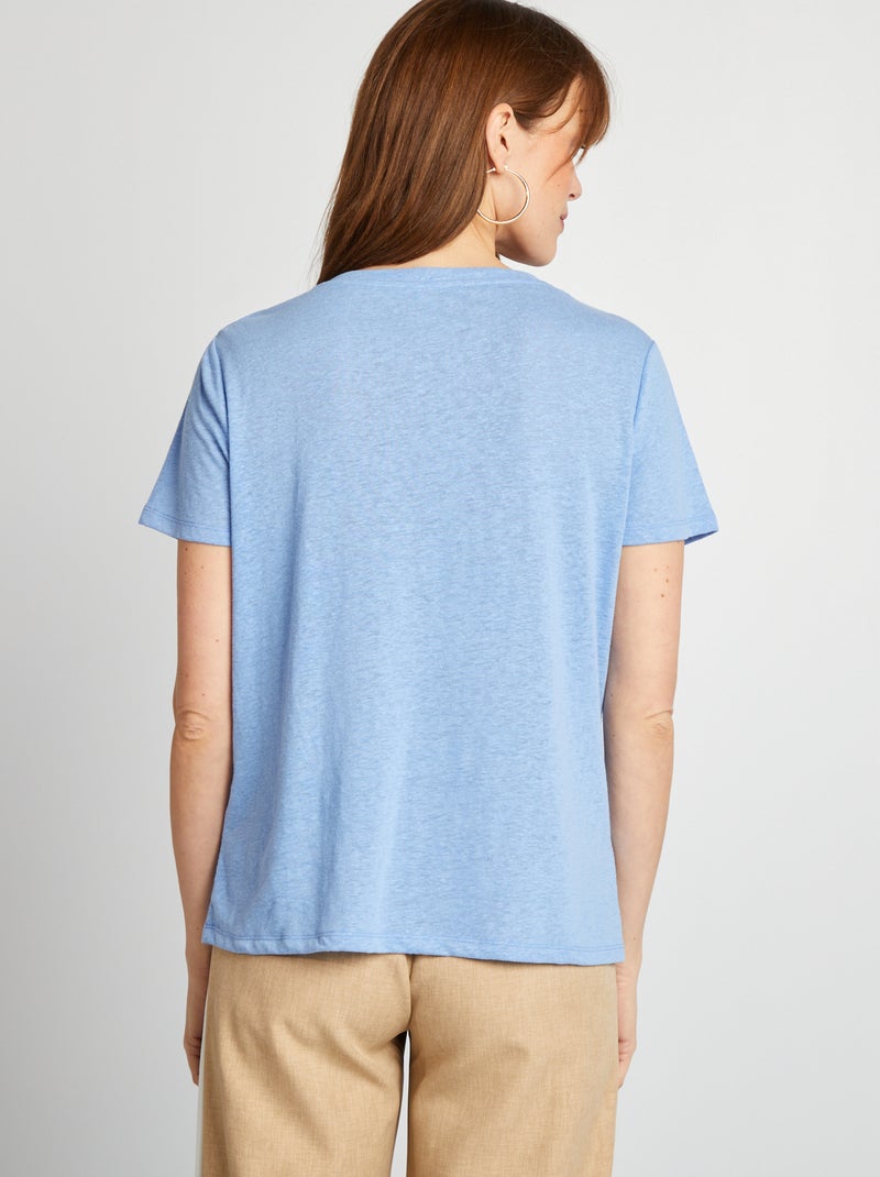 T-shirt bleu blanc rayé - Polo Ralph Lauren - 7 ans : Achat occasion
