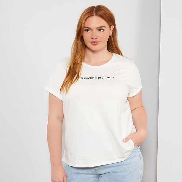 tee shirt blanc basic femme