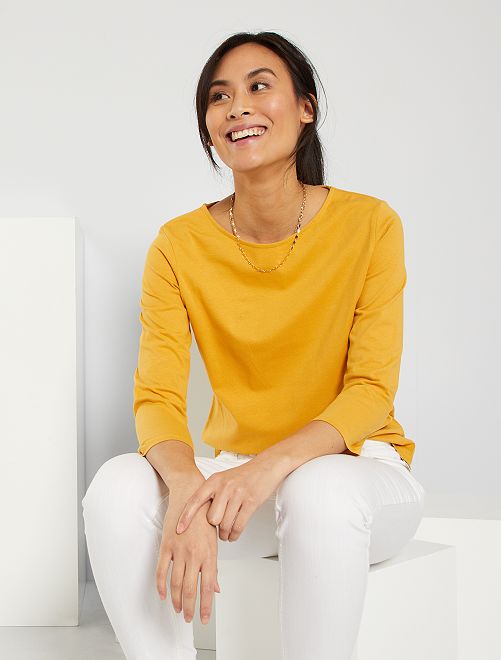 T-shirt basique éco-conçu                                                                                                                                                                                                                                                     jaune 
