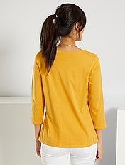 Essentials T-Shirt à Manches Longues, Col Rond, Coupe Classique (Disponible en Grande Taille) Femme, Avoine Chiné, XS Essentials T-Shirt à Manches Longues, Col Rond, Coupe Classique (Disponible en Grande Taille) Femme, Avoine Chiné, XS