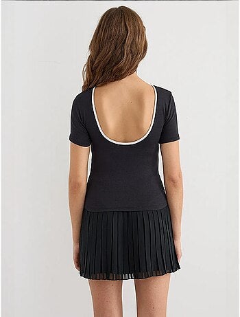 T-shirt basique en jersey avec dos ouvert hiccup
