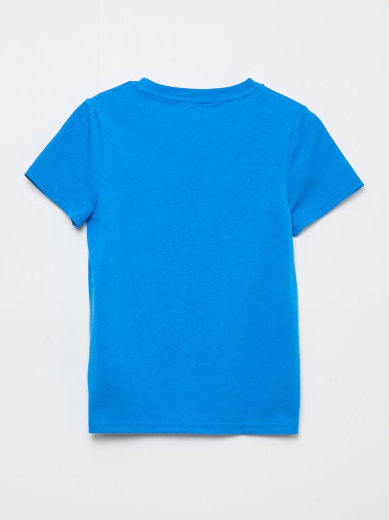 T-shirt basique en jersey uni Bleu - Kiabi
