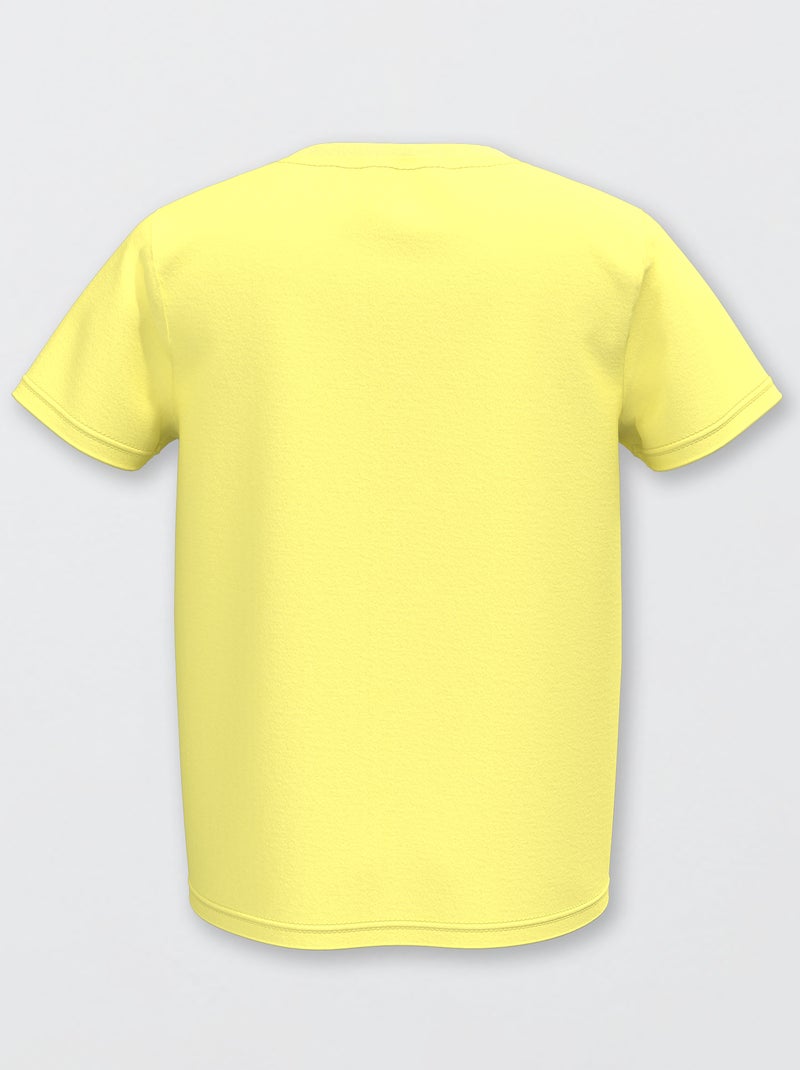 T-shirt basique en jersey uni jaune - Kiabi