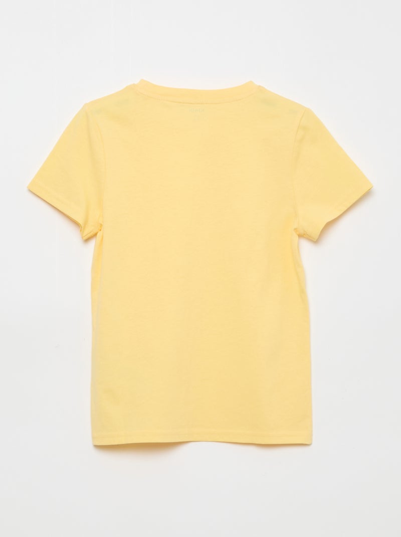 T-shirt basique en jersey uni Jaune - Kiabi