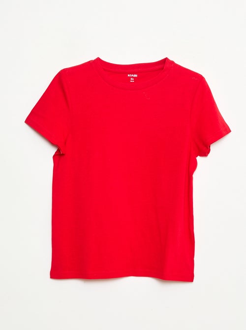 T-shirt basique en jersey uni - Kiabi