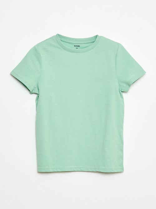 T-shirt basique en jersey uni - Kiabi