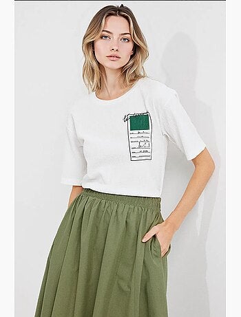 T-shirt basique en tricot imprimé bdart