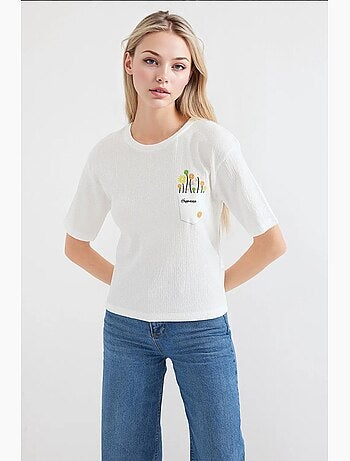 T-shirt basique en tricot imprimé bdart