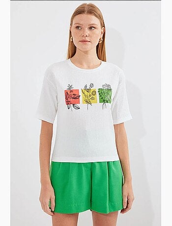 T-shirt basique en tricot imprimé bdart