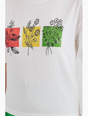 T-shirt basique en tricot imprimé bdart