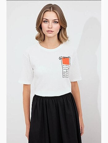 T-shirt basique en tricot imprimé bdart