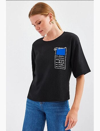 T-shirt basique en tricot imprimé bdart