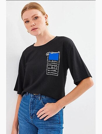 T-shirt basique en tricot imprimé bdart