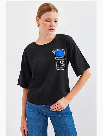 T-shirt basique en tricot imprimé bdart