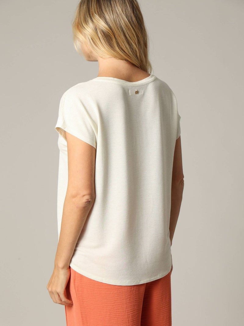 T-shirt basique fantaisie 'Deeluxe' Blanc - Kiabi