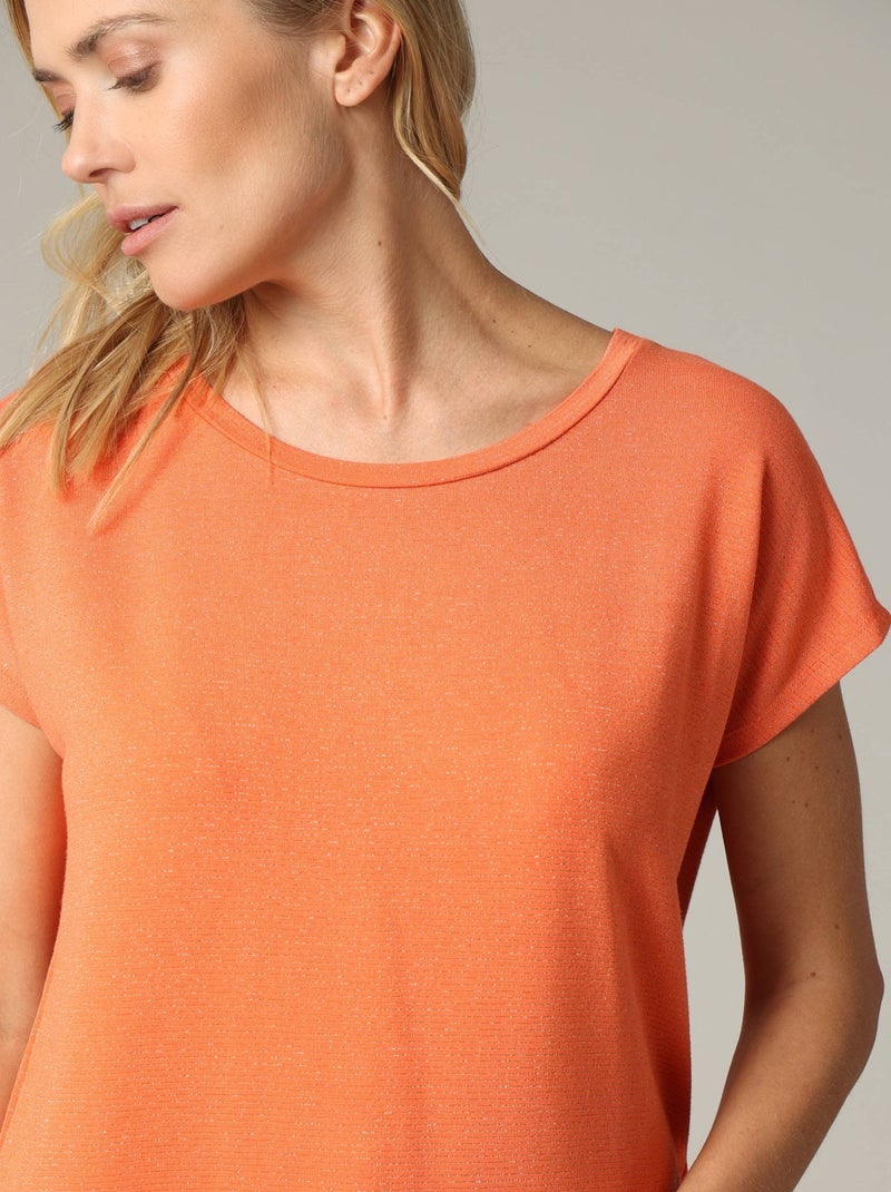 T-shirt basique fantaisie 'Deeluxe' Orange - Kiabi