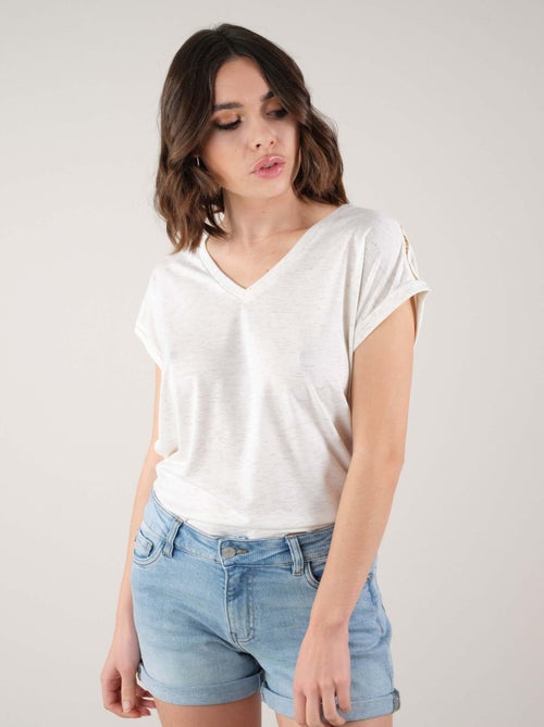 T-shirt basique fantaisie pour femme 'Deeluxe' - Kiabi