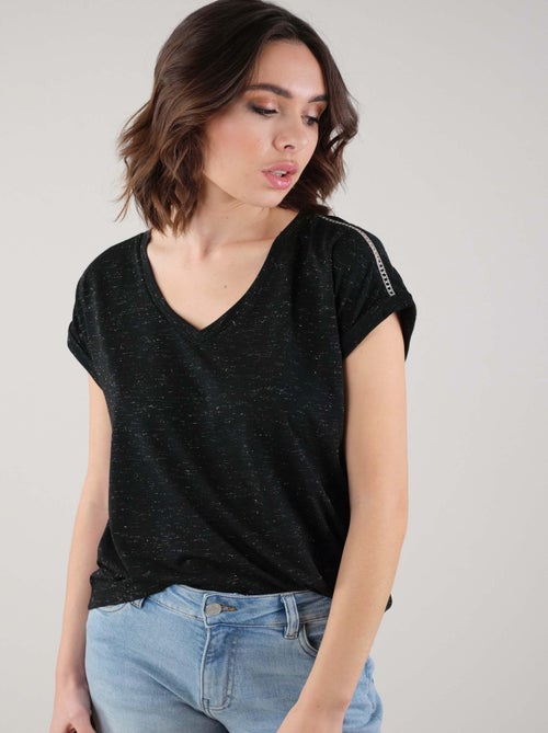 T-shirt basique fantaisie pour femme 'Deeluxe' - Kiabi