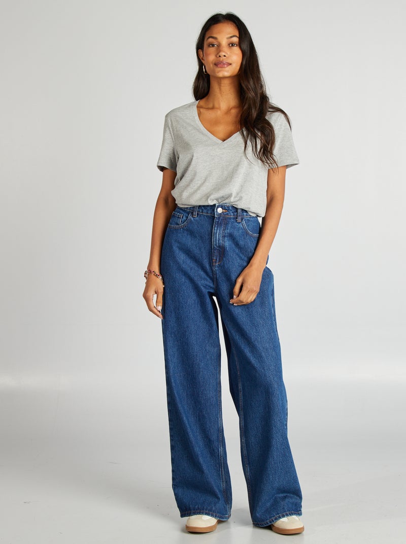 T-shirt basique Gris - Kiabi