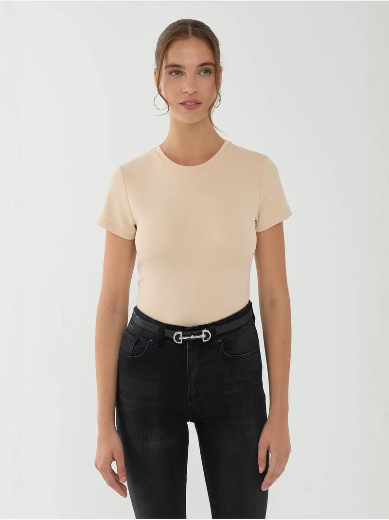 T-shirt basique hiccup Beige naturel - Kiabi
