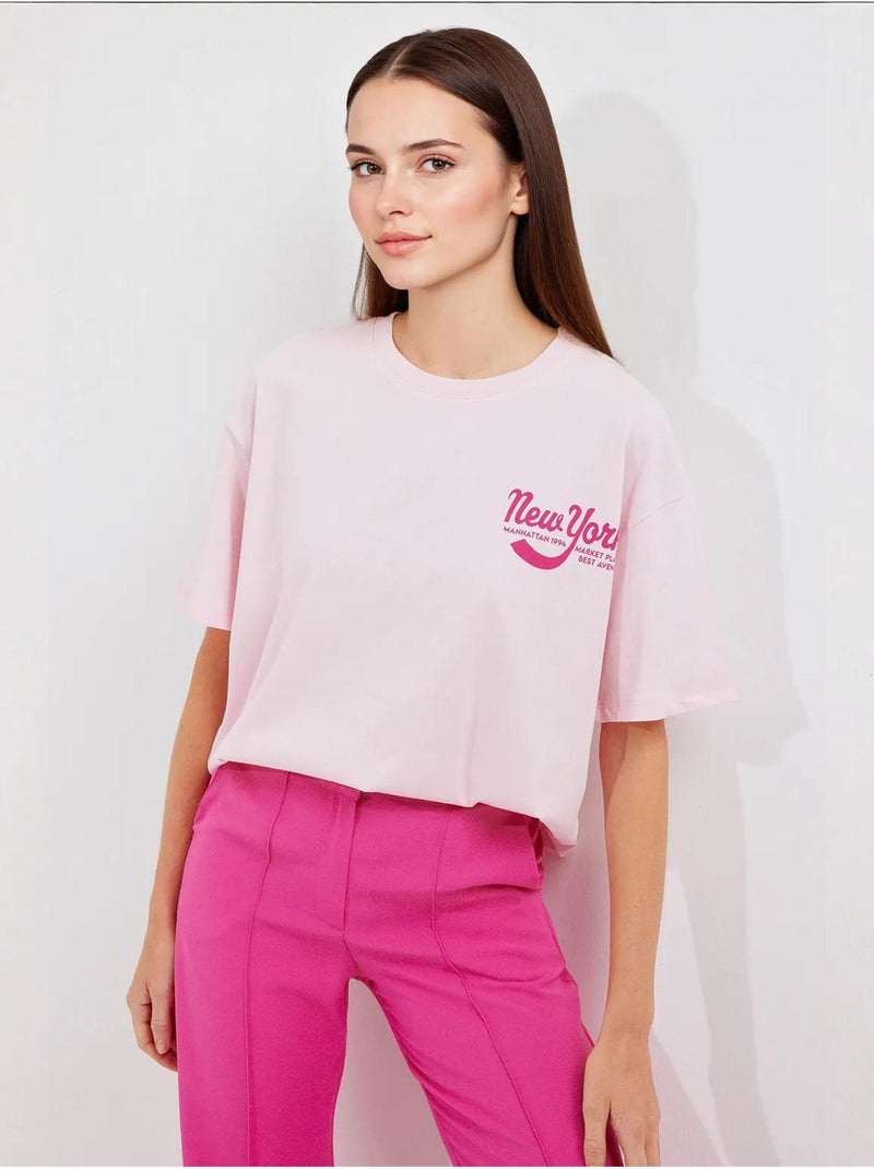 T-shirt basique imprimé bdart Rose pâle - Kiabi