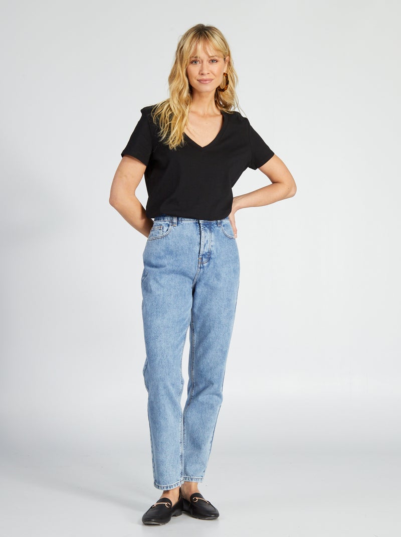 T-shirt basique noir - Kiabi