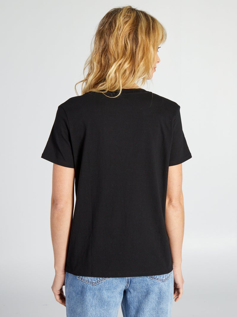 T-shirt basique noir - Kiabi