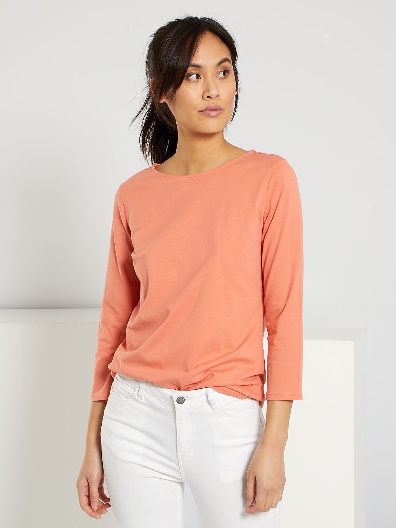T-shirt basique orange - Kiabi