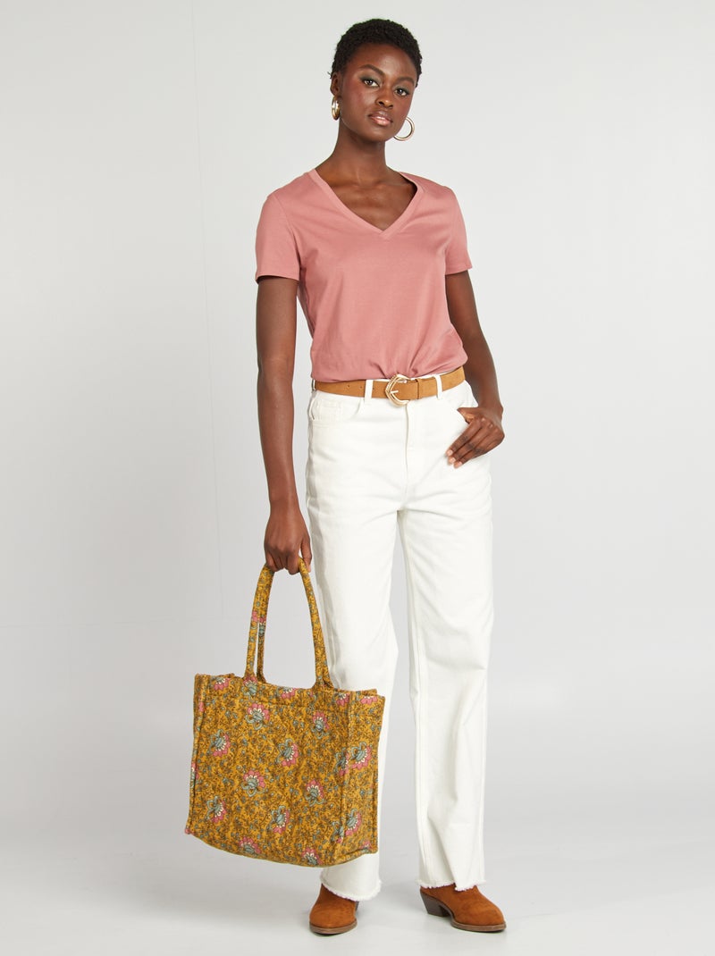 T-shirt basique Rose - Kiabi