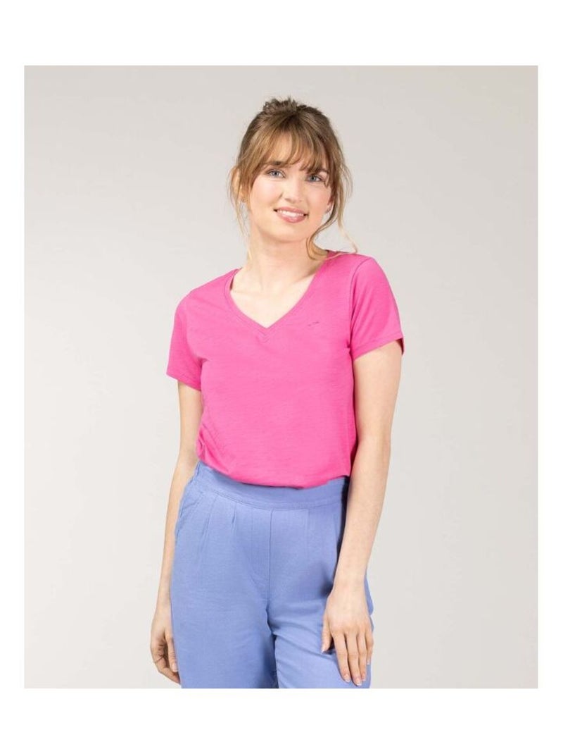 T-shirt basique rose Femme Rose - Kiabi