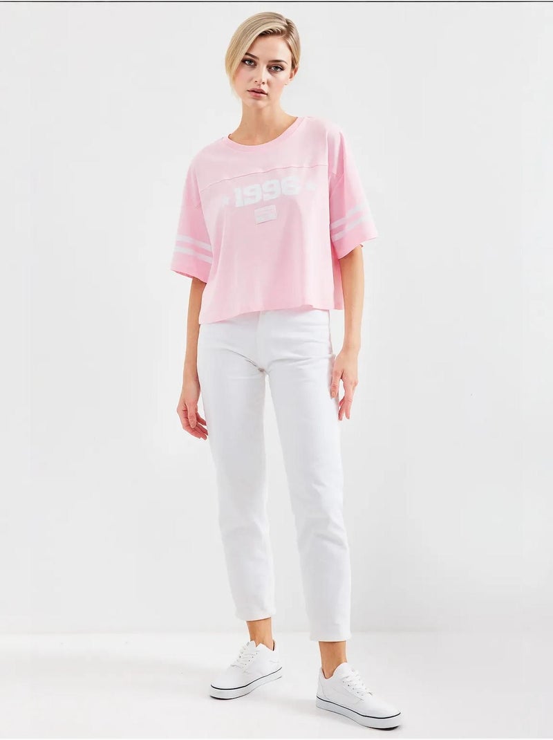 T-shirt basique surdimensionné imprimé bdart Rose clair - Kiabi