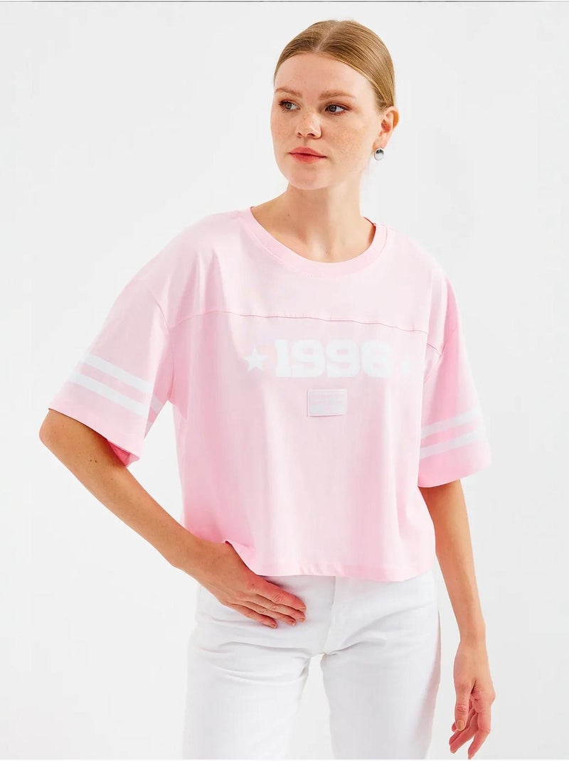 T-shirt basique surdimensionné imprimé bdart Rose clair - Kiabi