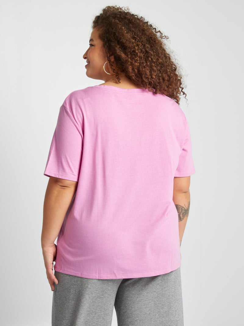 Rose PETITE FILLE Sweat-shirt en tissu fin Coupe Régulière à Col rond