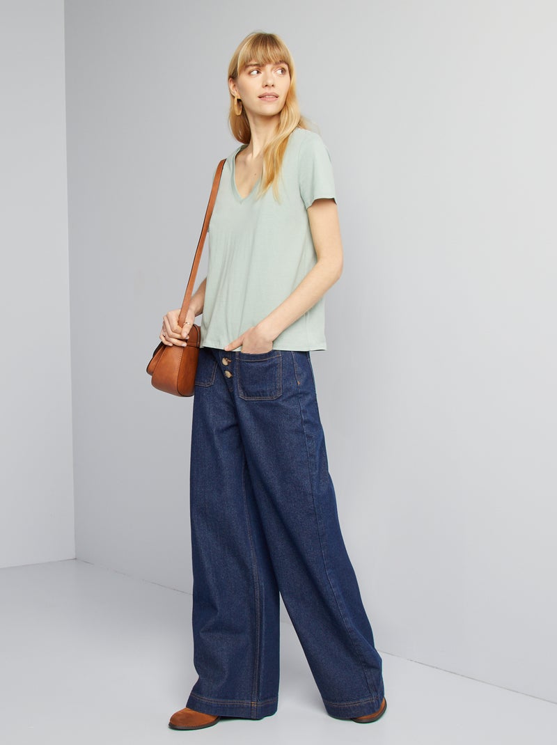 T-shirt basique Vert jade - Kiabi