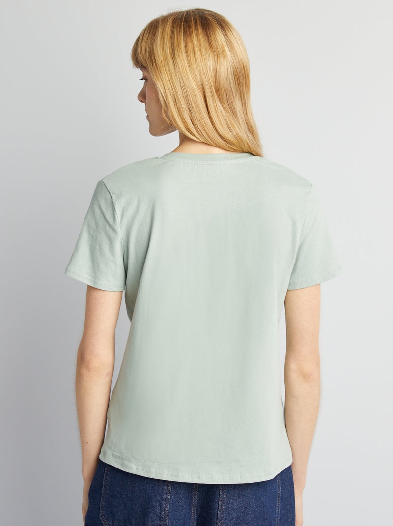 T-shirt basique Vert jade - Kiabi