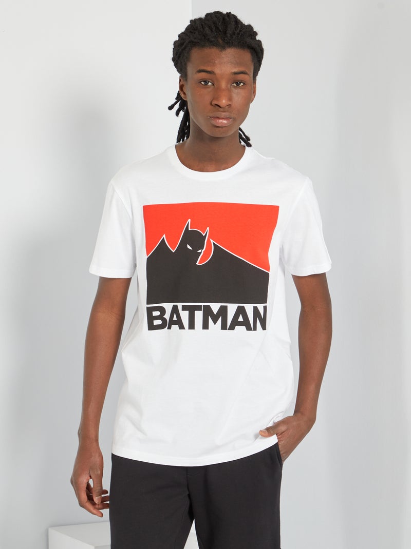 T-shirt 'Batman' blanc - Kiabi