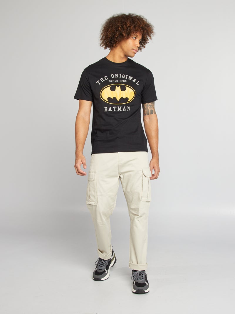 T-shirt 'Batman' 'DC Comics' manches courtes noir - Kiabi