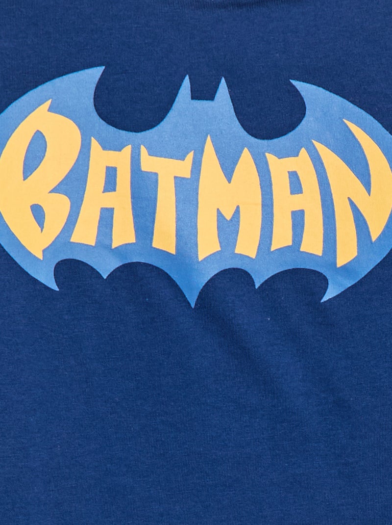 T-shirt 'Batman' 'DC Comics' manches longues Bleu - Kiabi