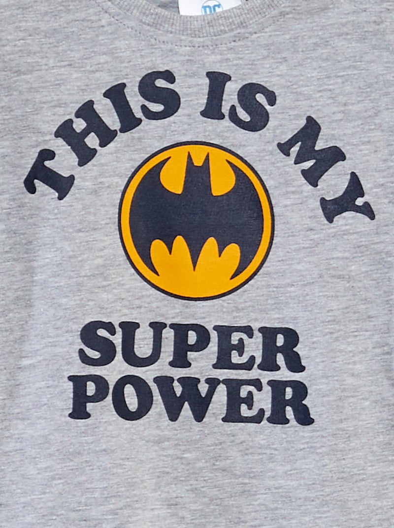 T-shirt 'Batman' 'DC Comics' manches longues Gris - Kiabi