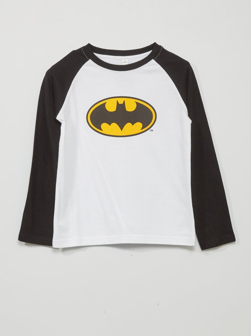 T-shirt 'Batman' de 'DC Comics' blanc/noir - Kiabi