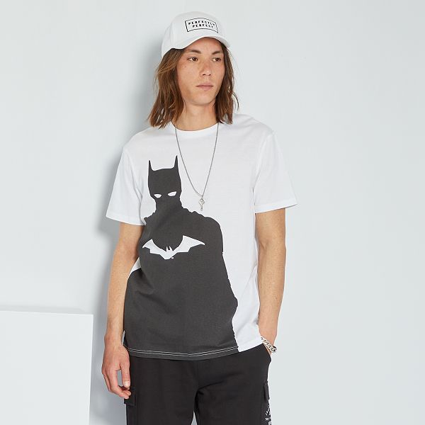 Femme à manches courtes Batman Imprimé Col Rond Décontracté Jersey T-shirt Tops 