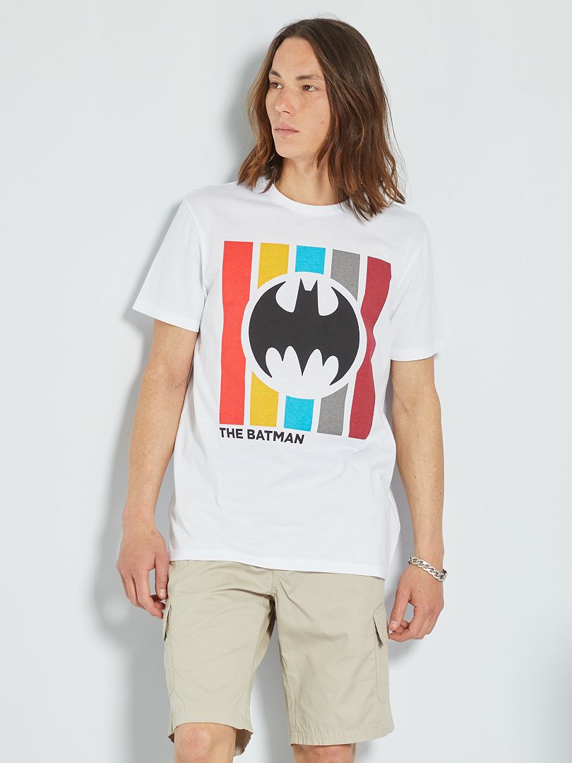 T-shirt 'Batman' en jersey blanc - Kiabi
