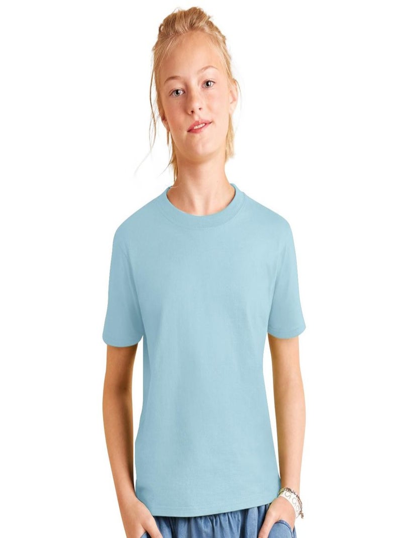 T-shirt B&C Exact 150 pour enfant Bleu ciel - Kiabi
