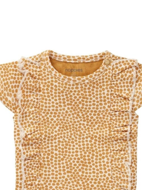 T-Shirt Bébé Bio à Volants Ambre - Kiabi