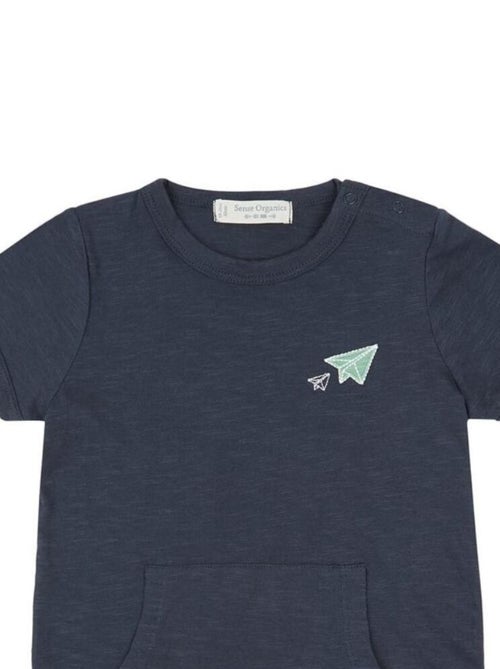T-Shirt Bébé Bio Avion - Kiabi